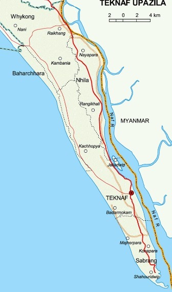 Map of Teknaf