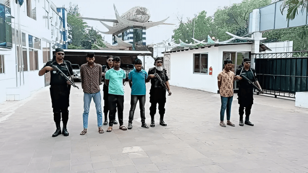 Arrested suspects being escorted by RAB in Cox's Bazar